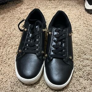 Black Aldo sneakers with studs size 8